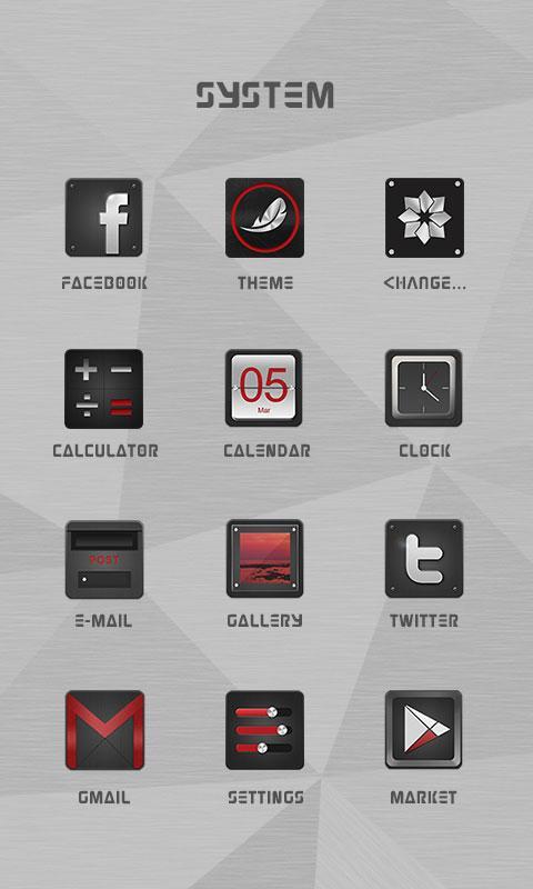 Metal-R Theme - ZERO Launcher