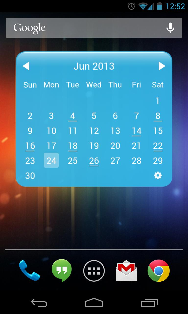 My Month Calendar Widget Lite