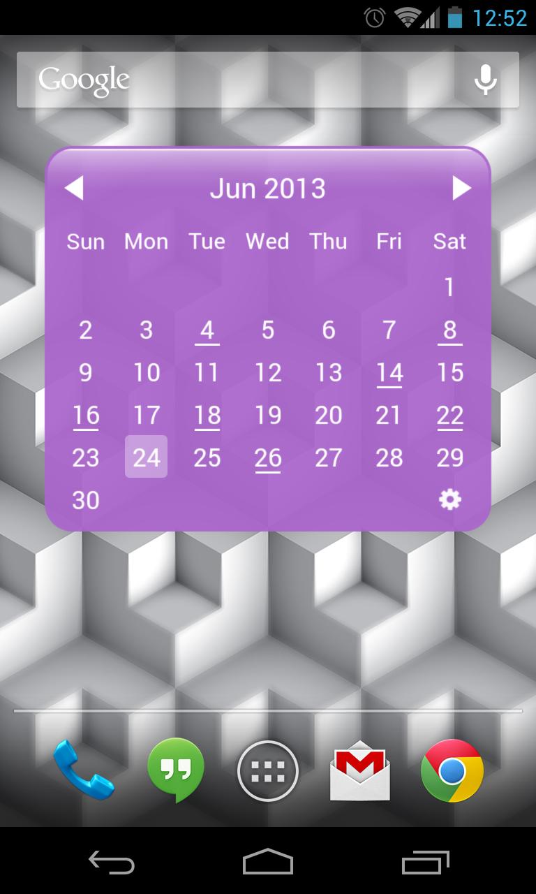 My Month Calendar Widget Lite