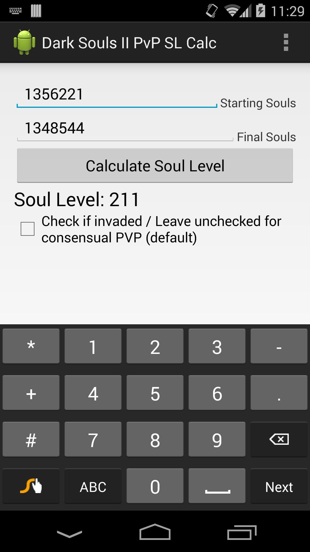 Dark Souls II PvP Level Calc