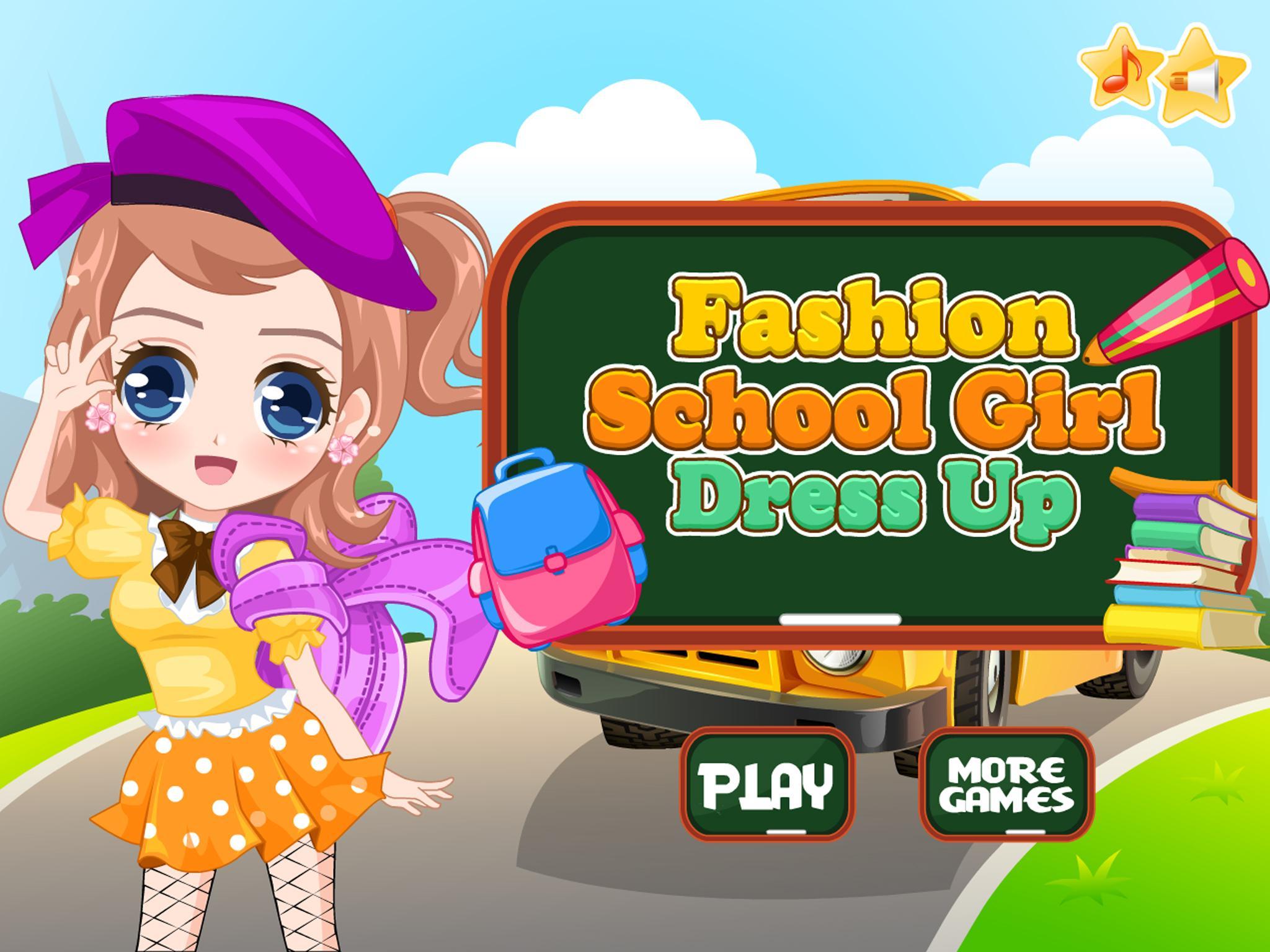 Fashion School Girl Dress Up