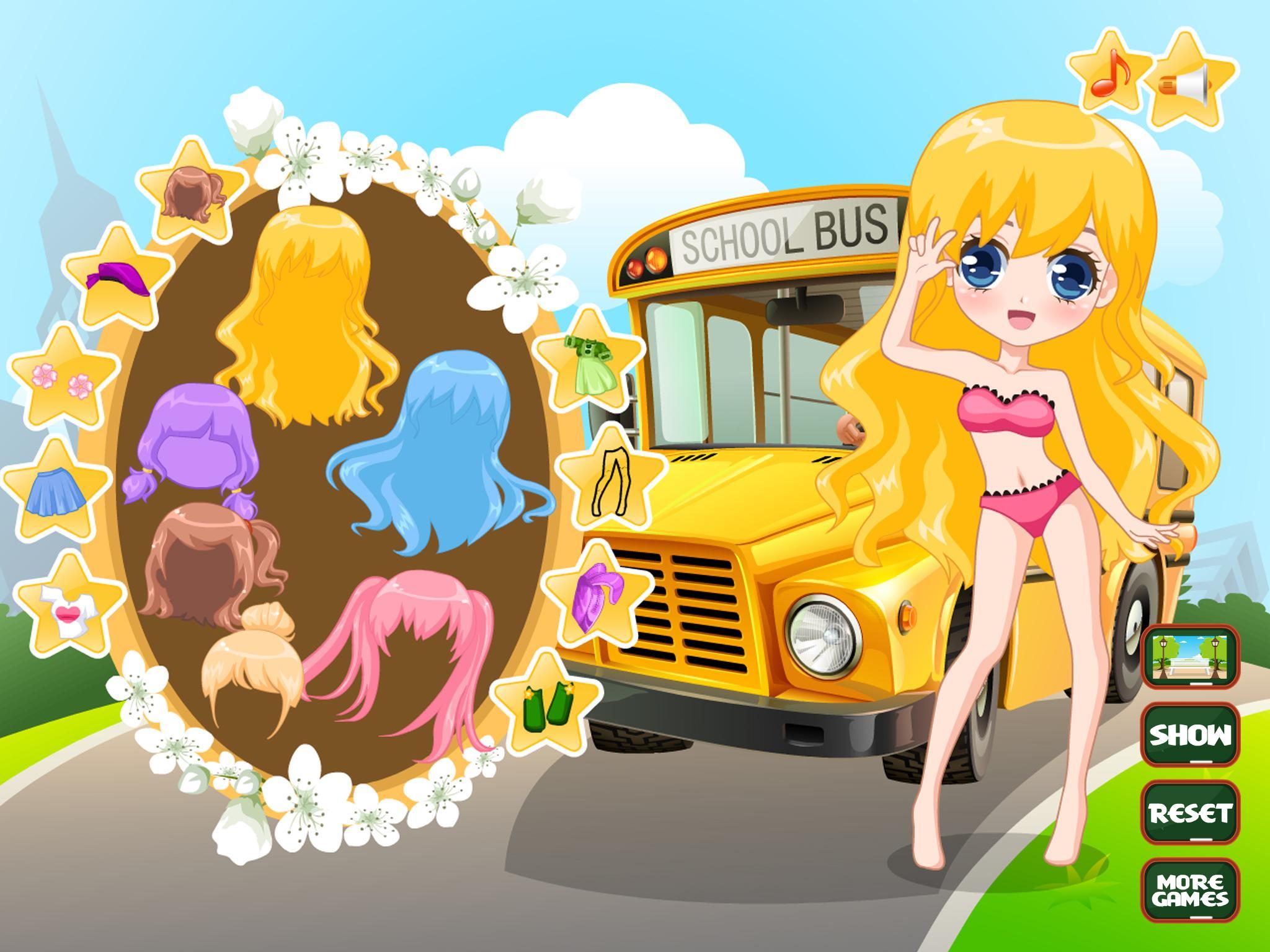 Fashion School Girl Dress Up