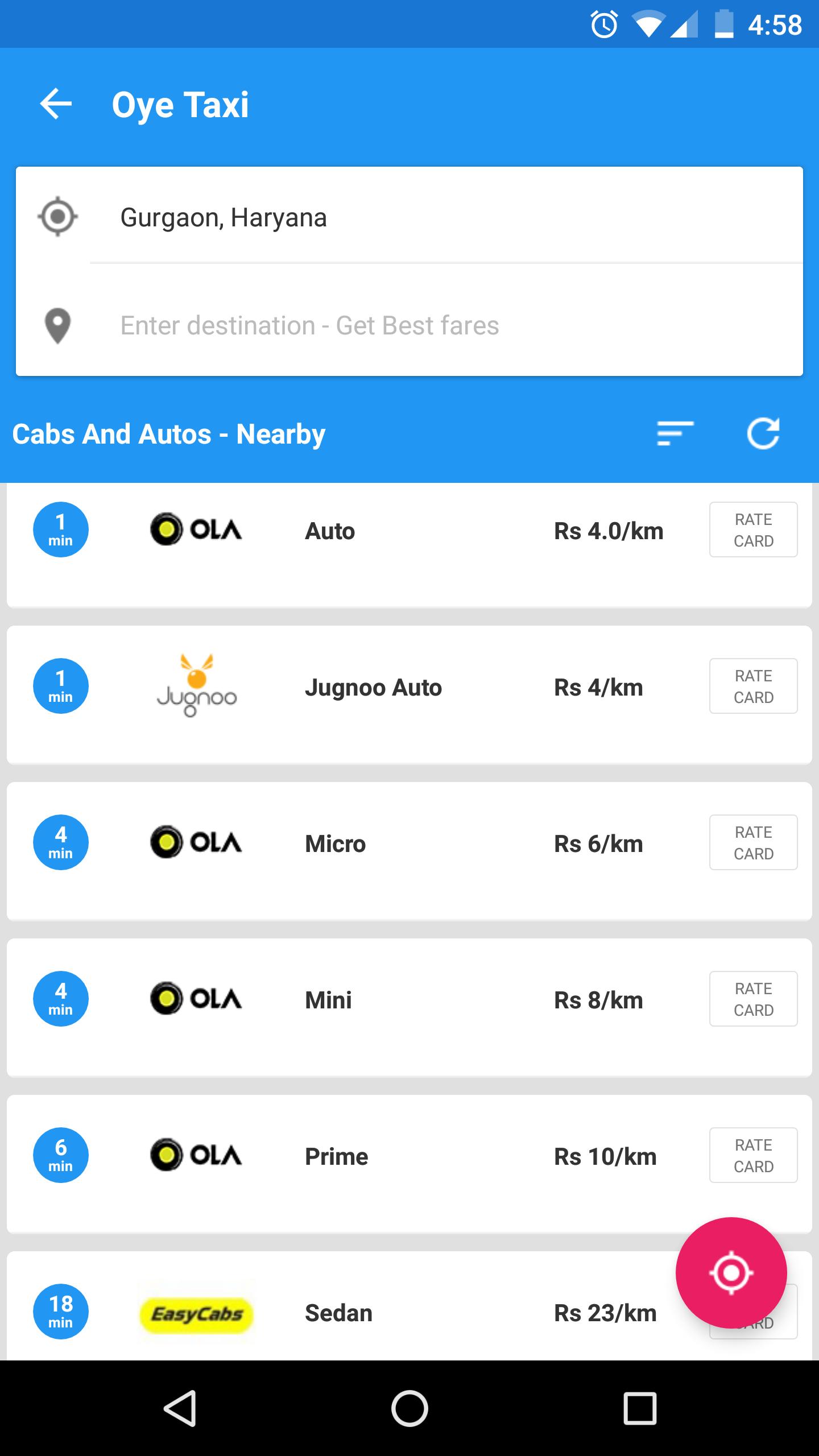 Oye Taxi - Book cheapest cabs in India