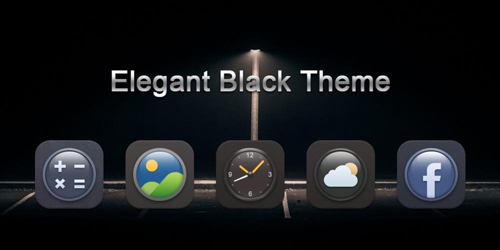 Elegant Black - Solo Launcher Theme