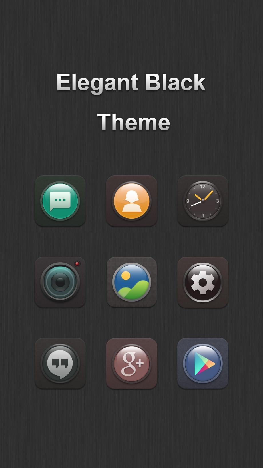 Elegant Black - Solo Launcher Theme