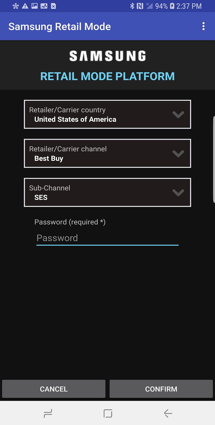SAMSUNG RETAILMODE 2018
