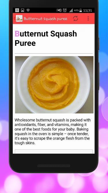 Homemade Baby Food Recipes