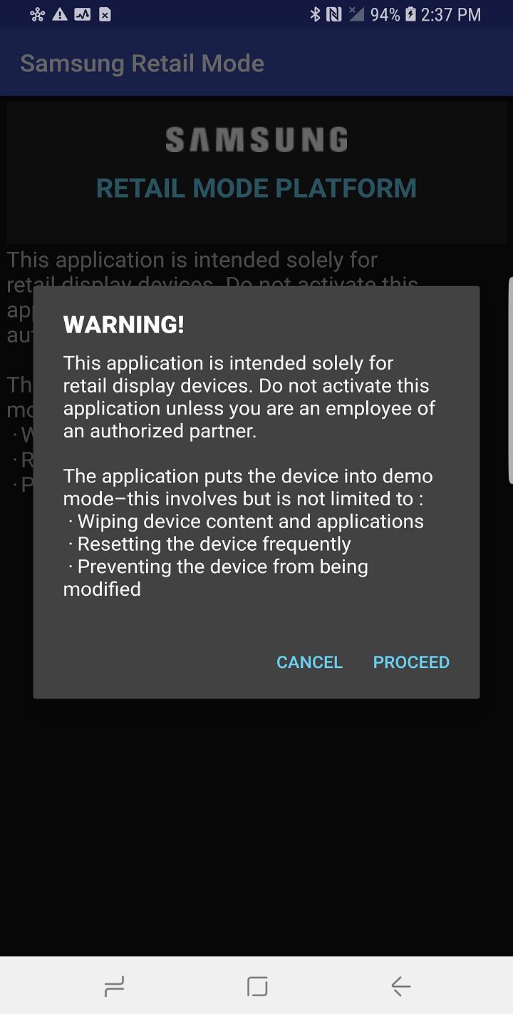 SAMSUNG RETAILMODE 2018