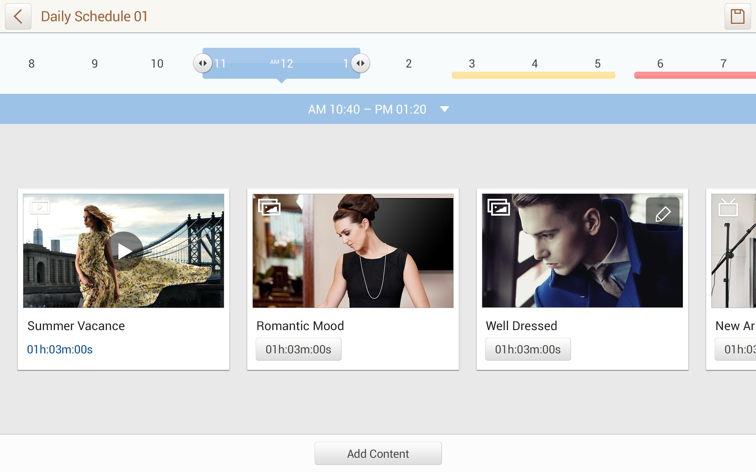 MagicInfo Tab Content Manager