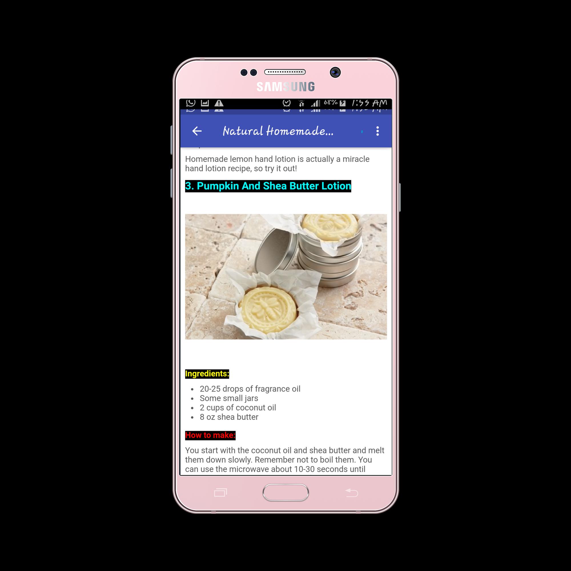 Natural Homemade Body Lotion Remedies