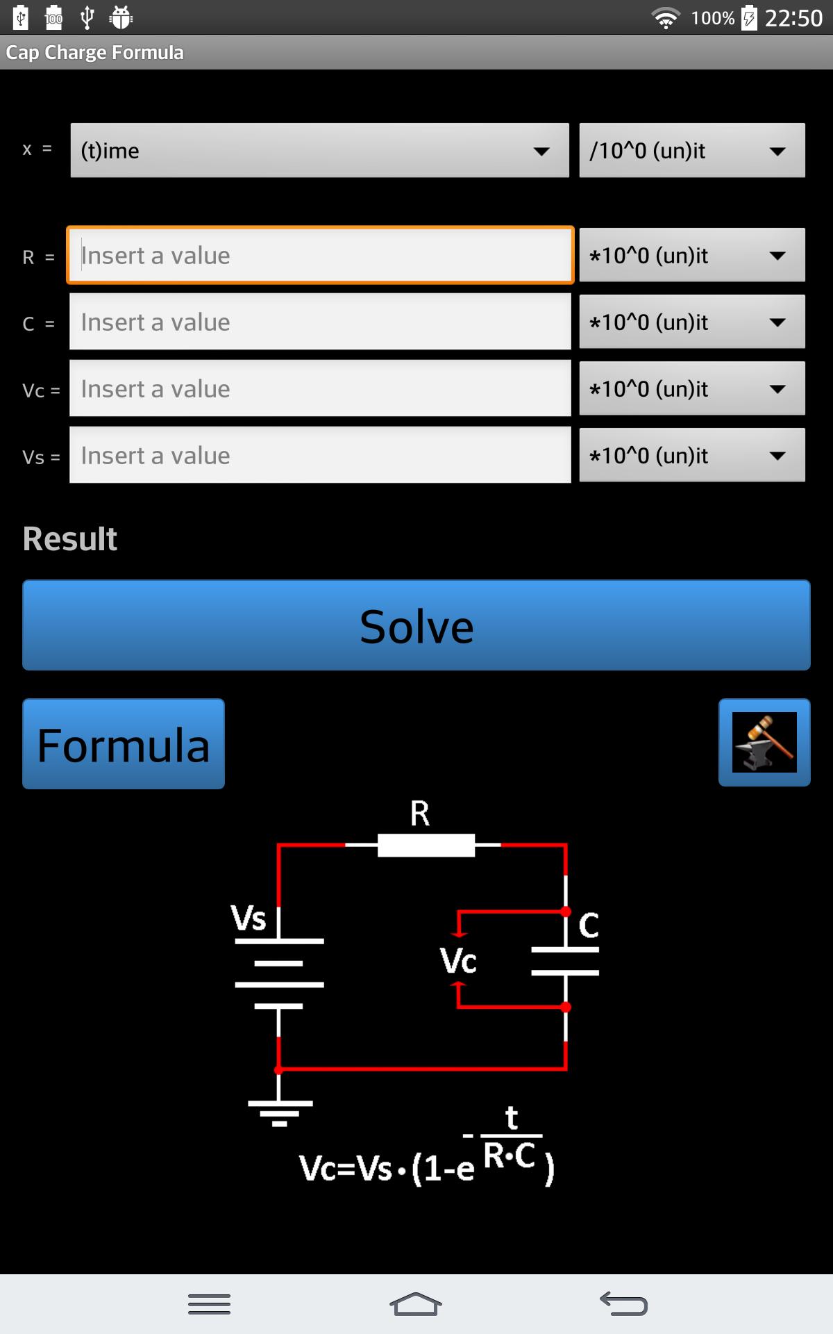 Capacitor Charge Formula