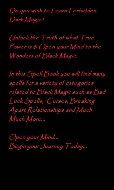 Black & Dark Magic Spells Book