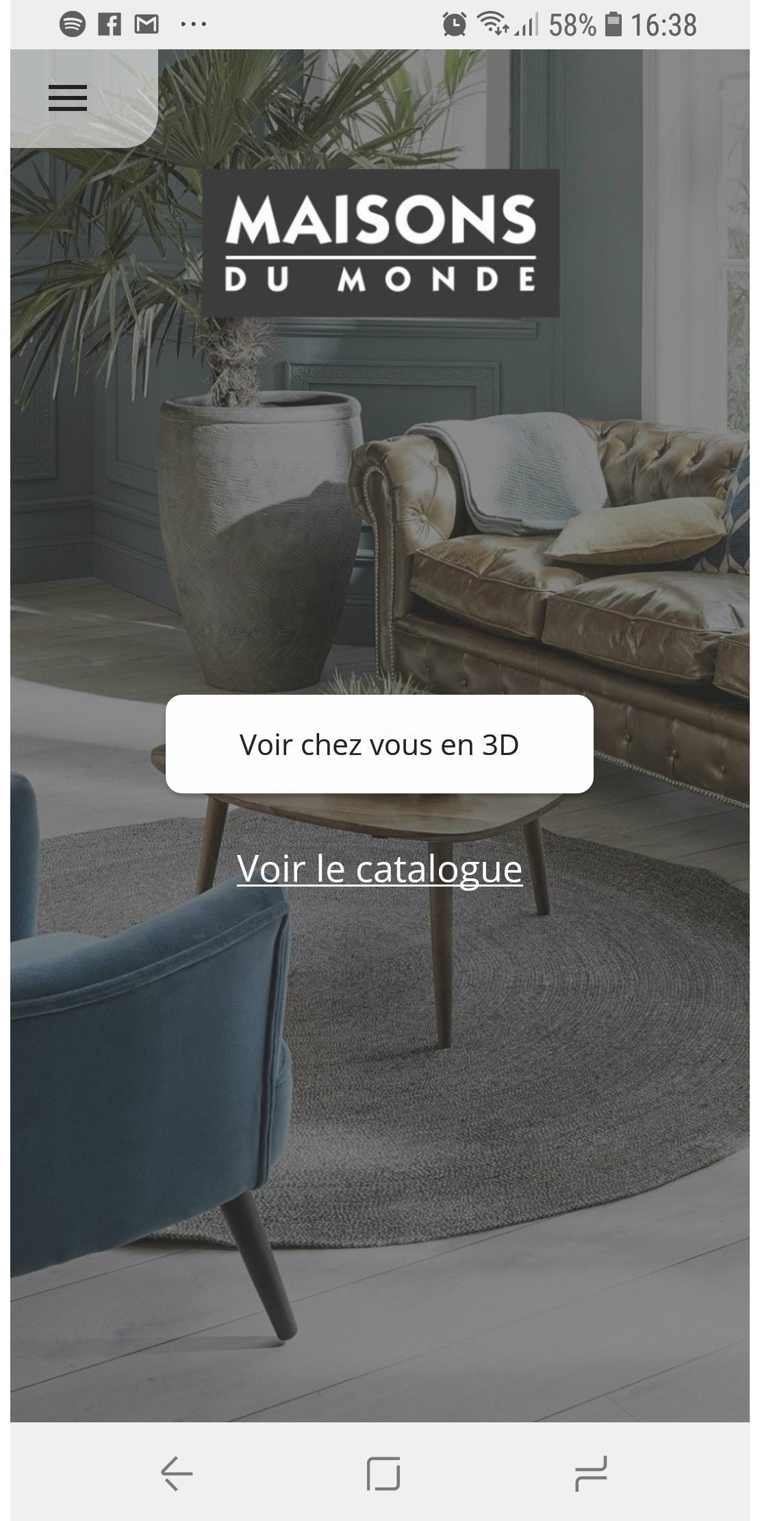 Maisons du Monde 3D at home