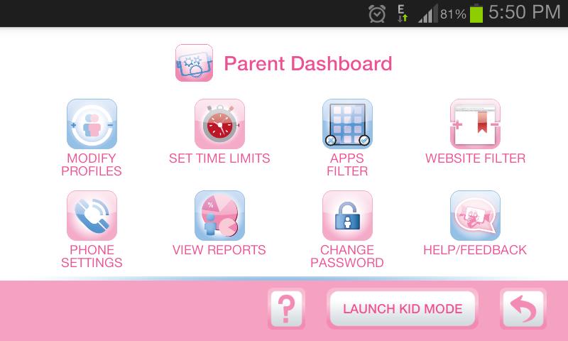 Parental Control and Dashboard