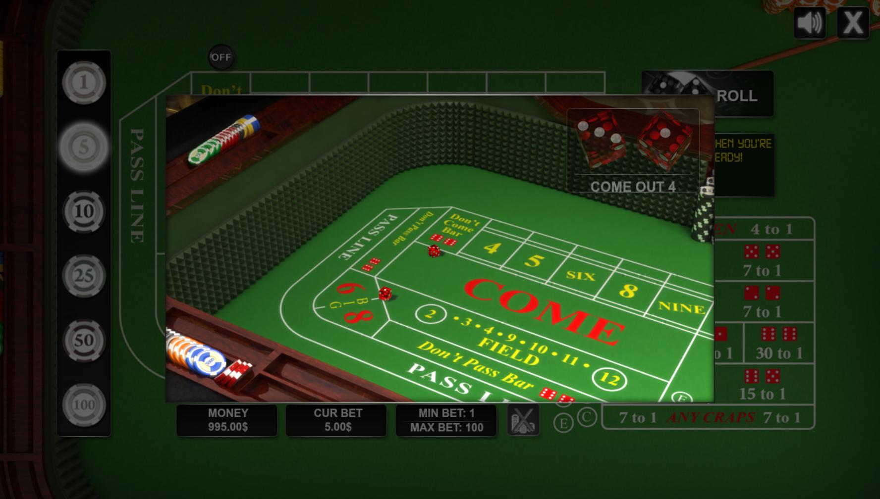 Play Craps Game