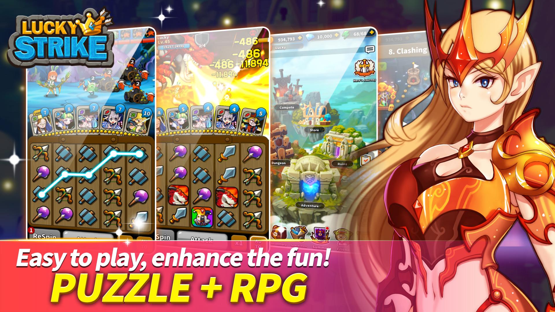 LuckyStrike: Slotmachine Puzzle RPG