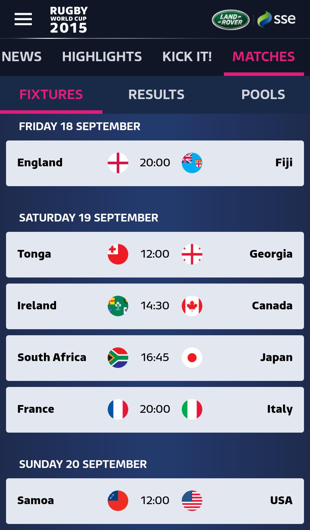 ITV Rugby World Cup 2015