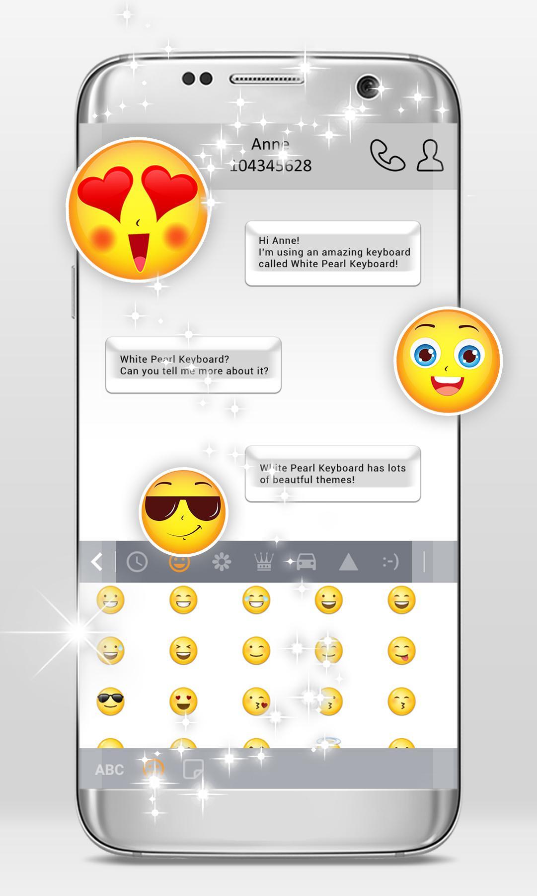 Glossy White Keyboard Theme