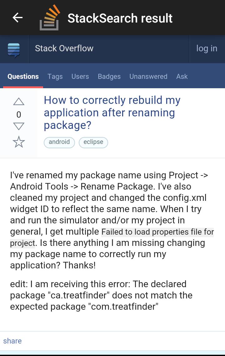 StackOverflow Search