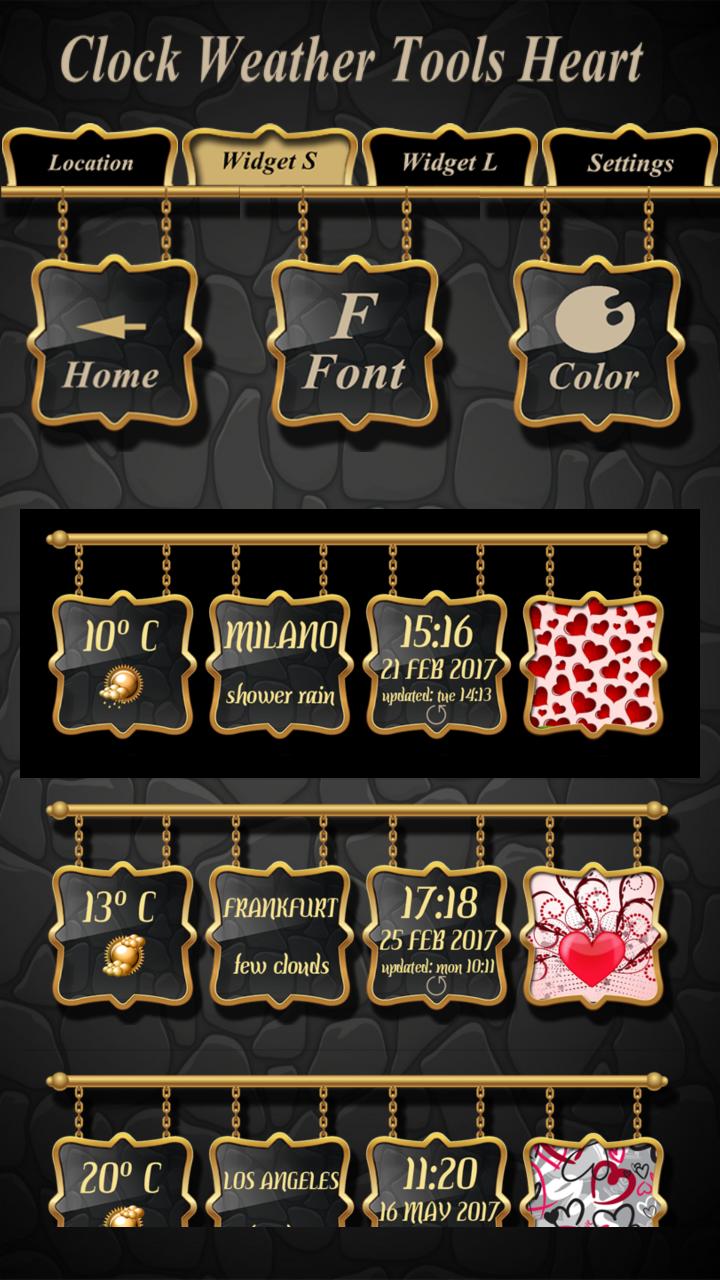 Clock Weather Tools Heart