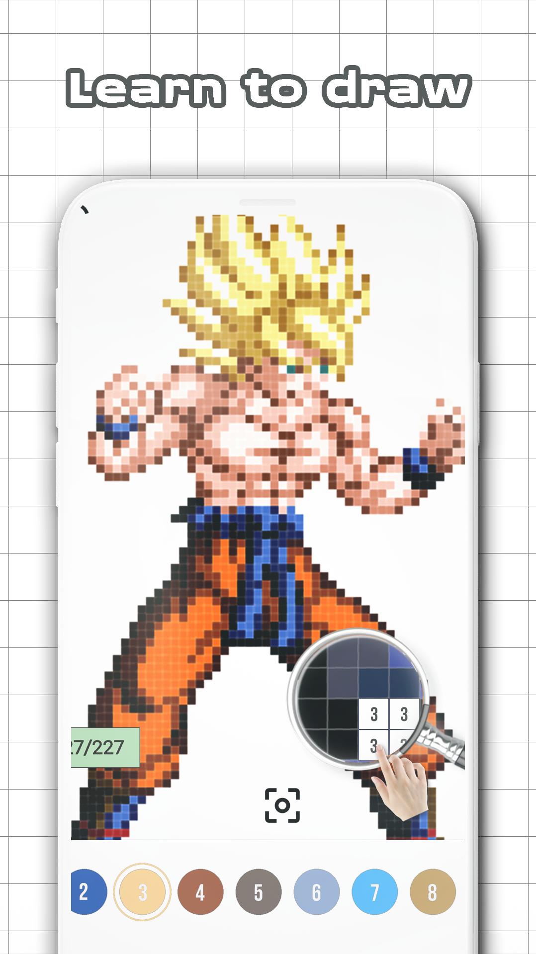 Gokuu Color Pixel by Number - Dragon Sandbox Pixel