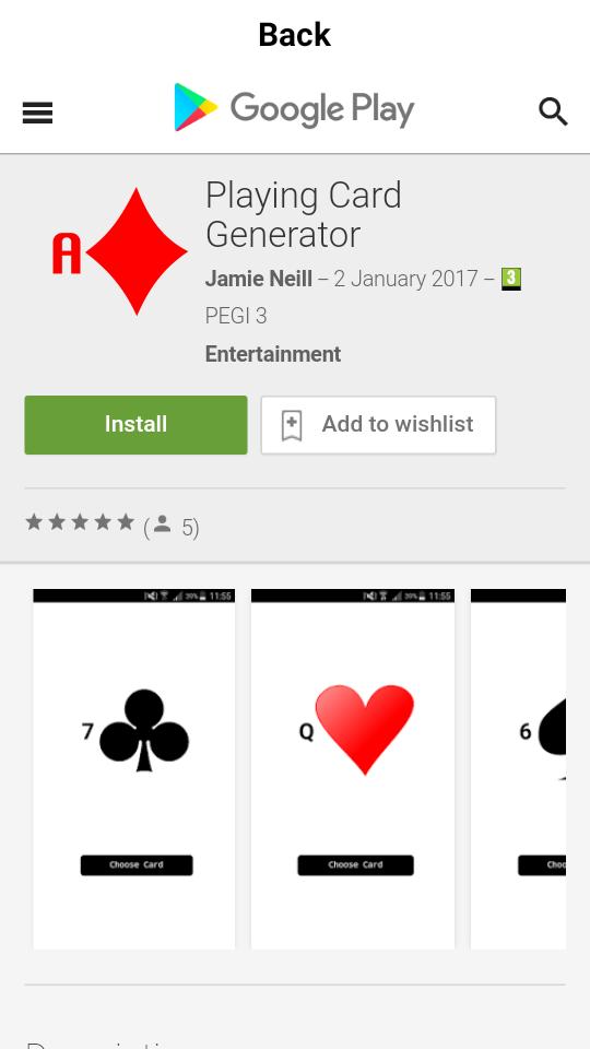 Playing Card Generator