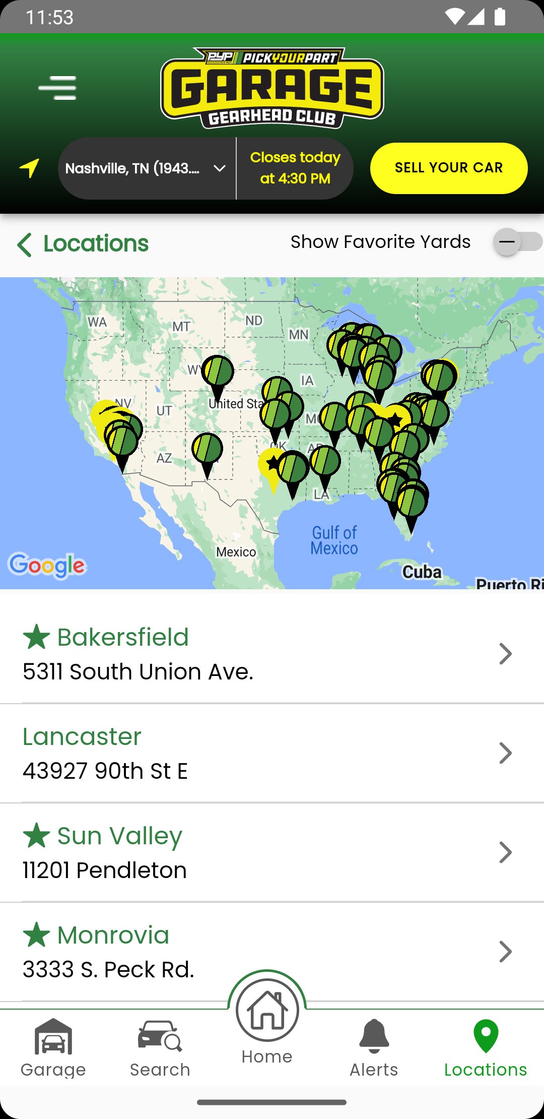 Pick Your Part Garage