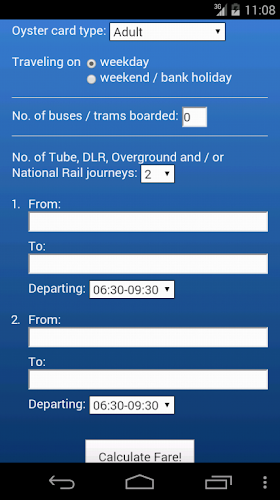 London Tube Price Calculator