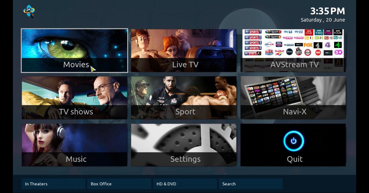 Kodi control center