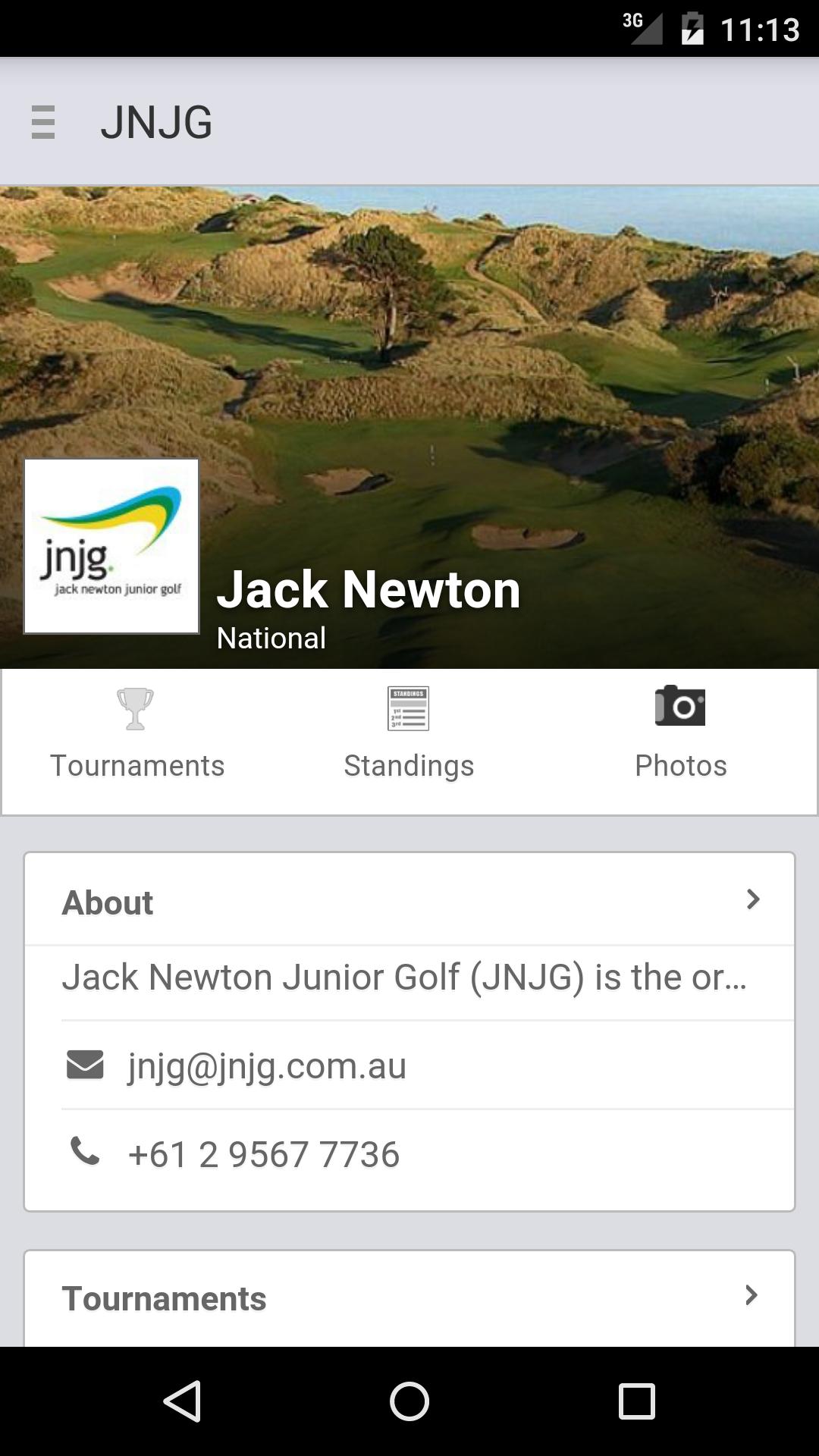 Jack Newton Junior Golf
