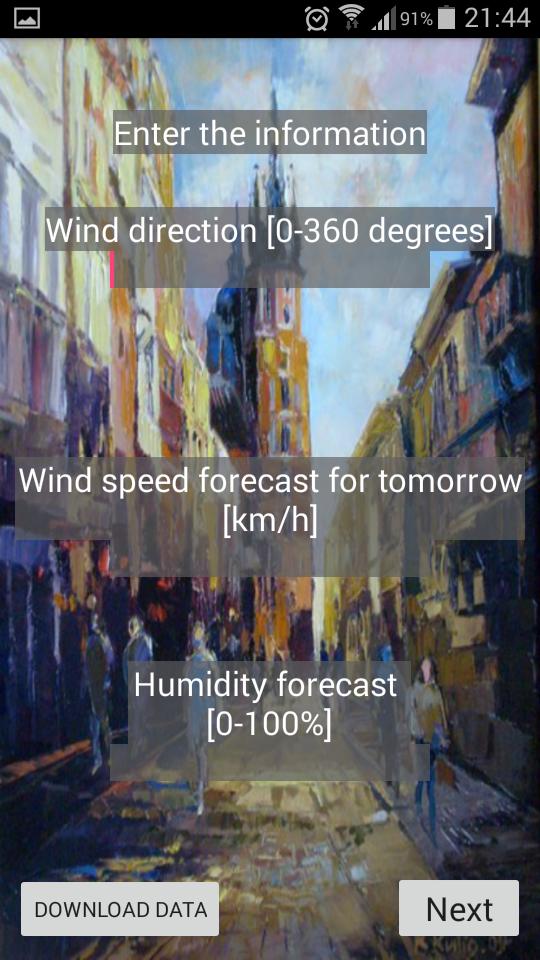 Smog forecast for Krakow