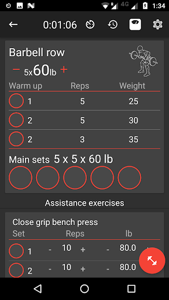 5x5 Workout Logger