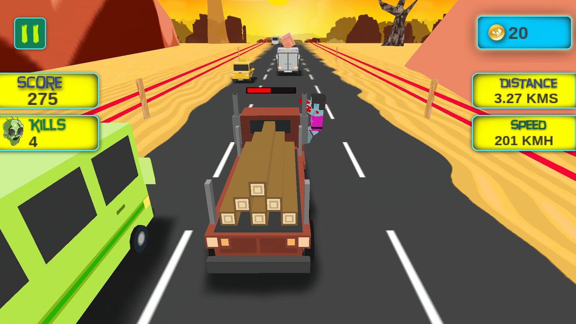 Blocky Zombie Highway