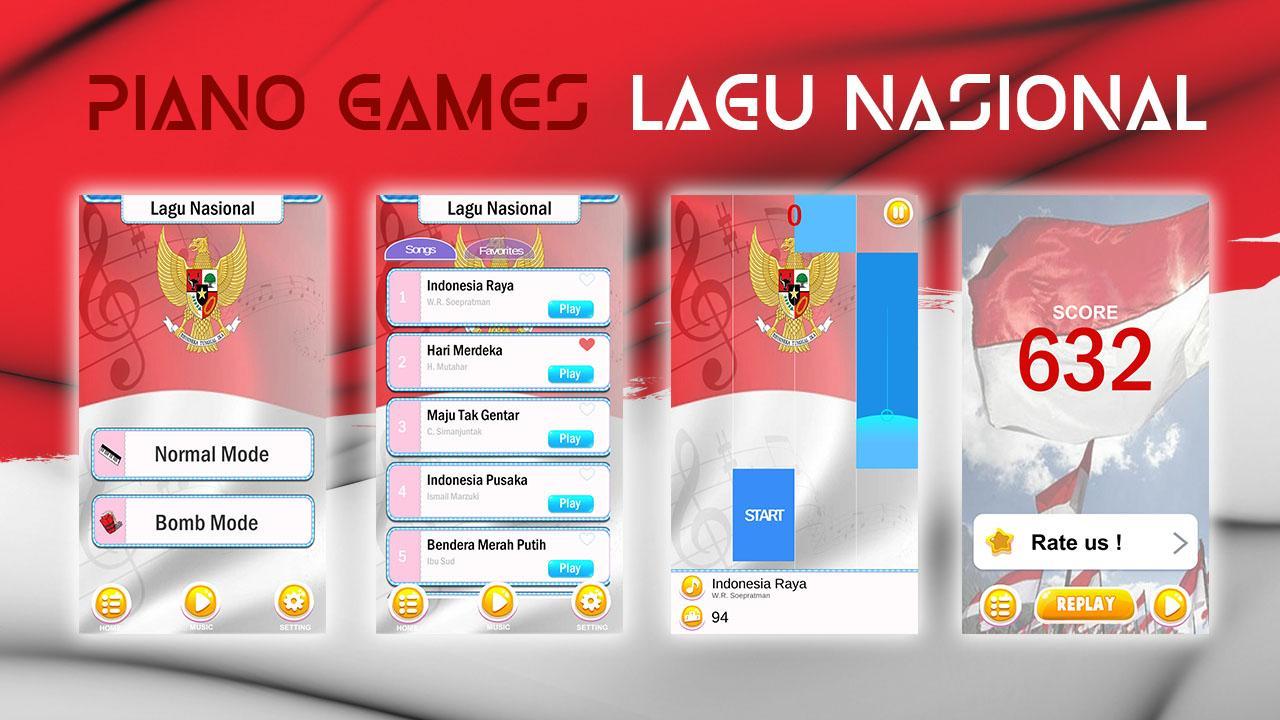 Lagu Nasional Piano Game