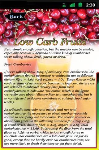Low Carb Fruits