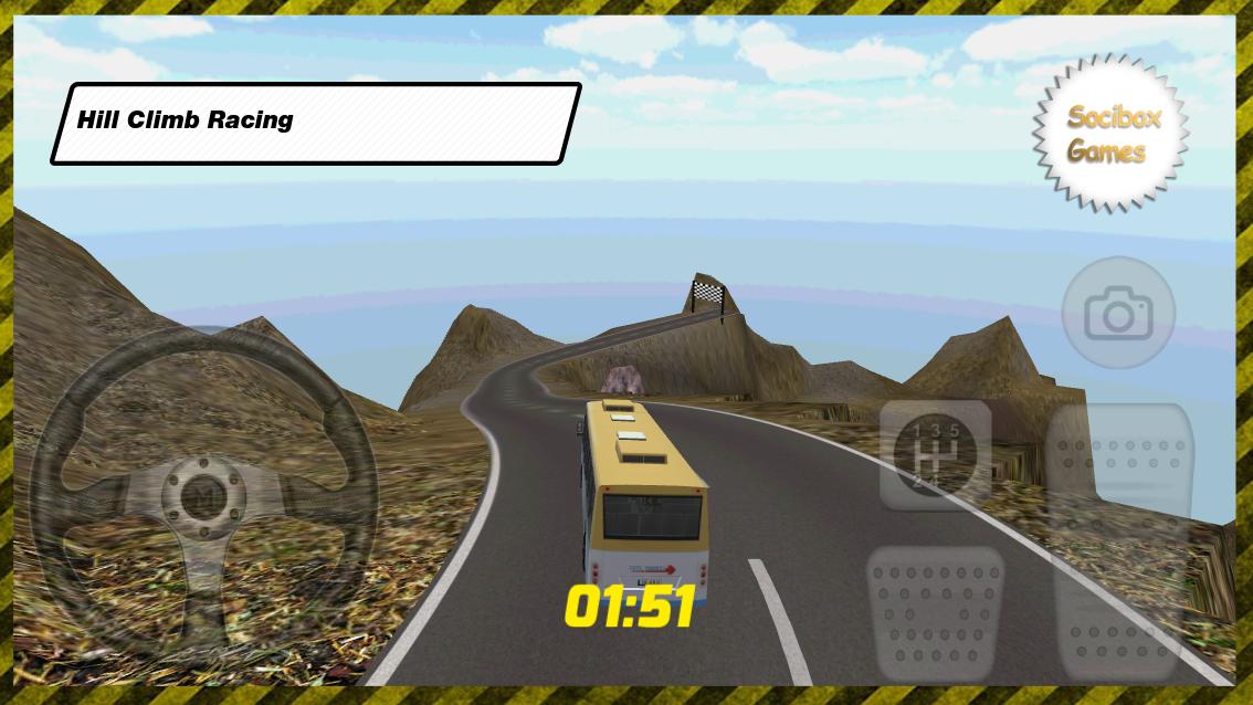 Bus Hill Climbing Racing