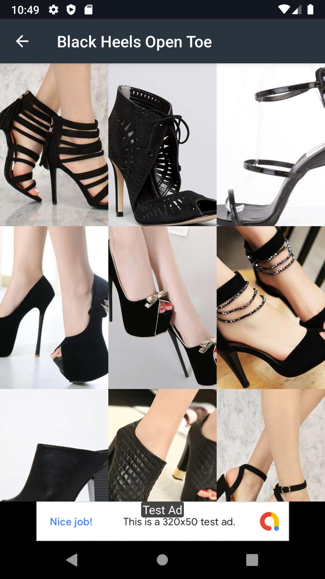 Black Heels Open Toe