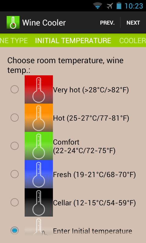 Wine Temperature