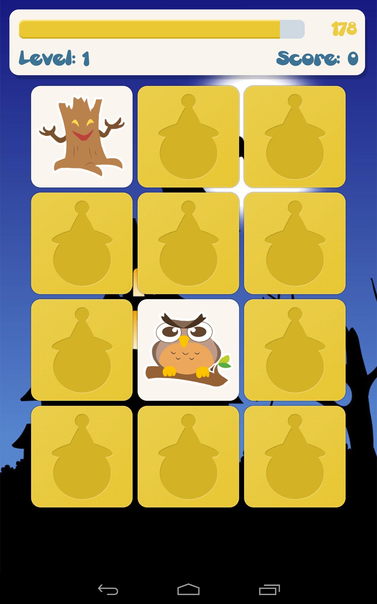 Memory game for kids Halloween