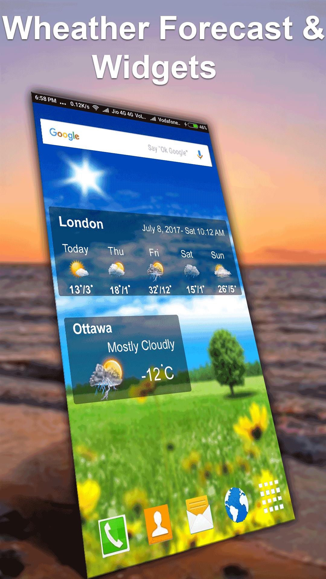 Live Rain wheather:Wheather Forecast Report Widget