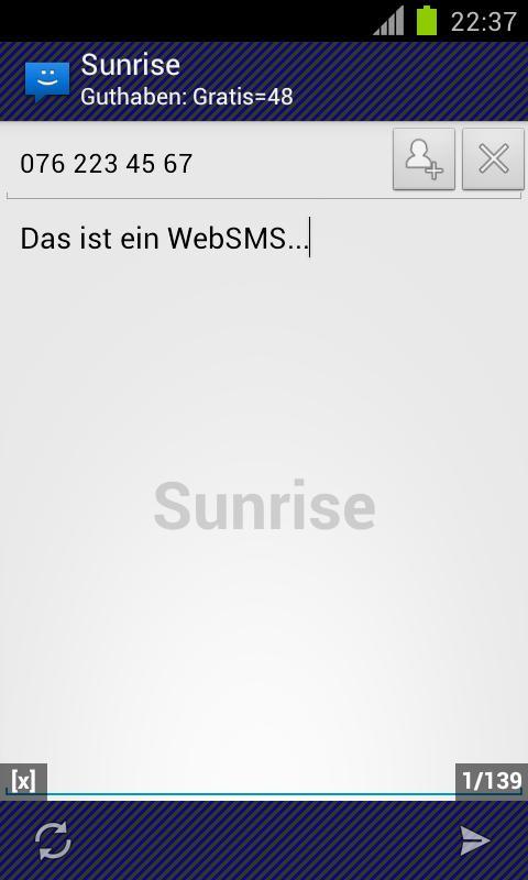 WebSMS: Sunrise Connector