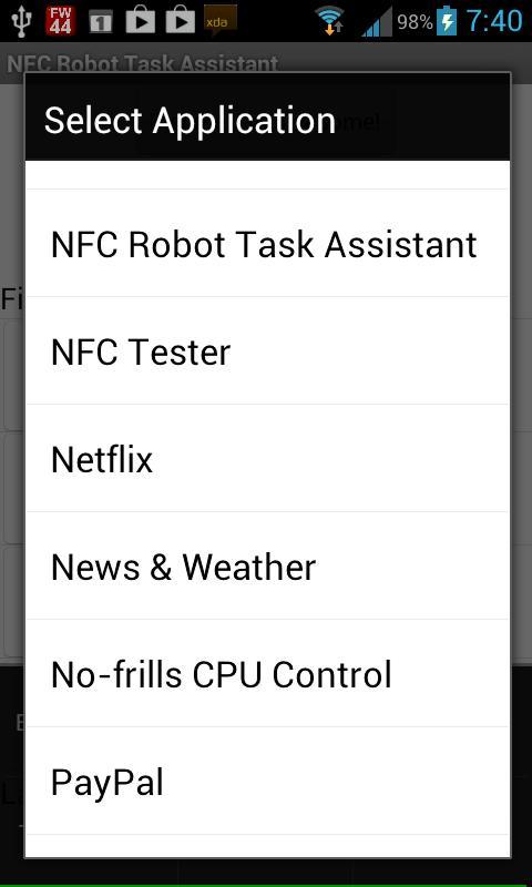 NFC Robot Task Assistant