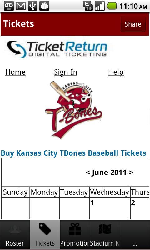 Kansas City T-Bones Baseball