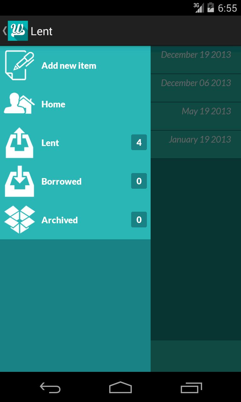 Where is my stuff lend borrow