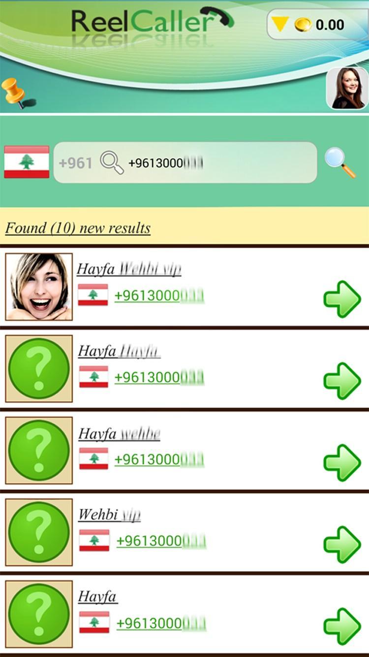 Reelcaller Plus- mobile number