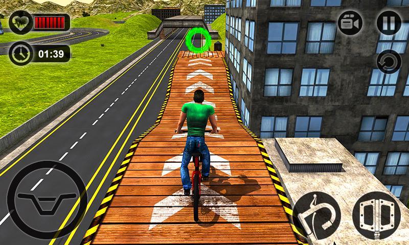 Rooftop Bicycle Stunt Rider 3D
