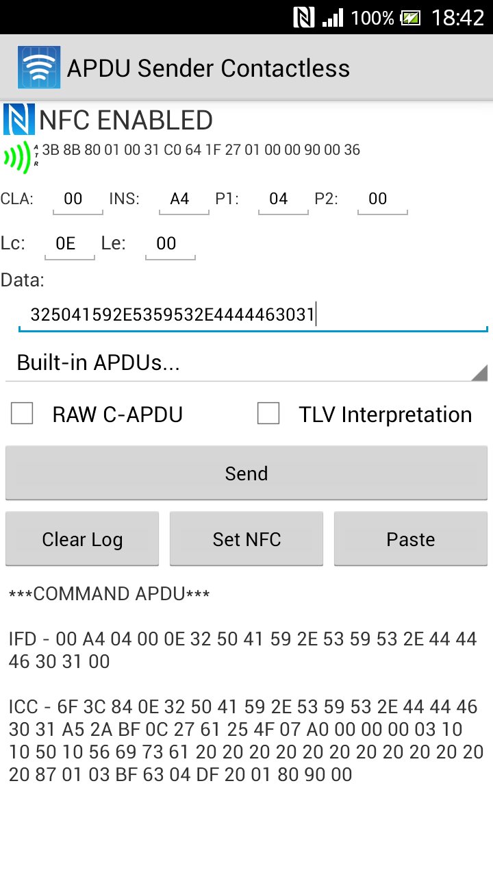 APDU Sender Contactless