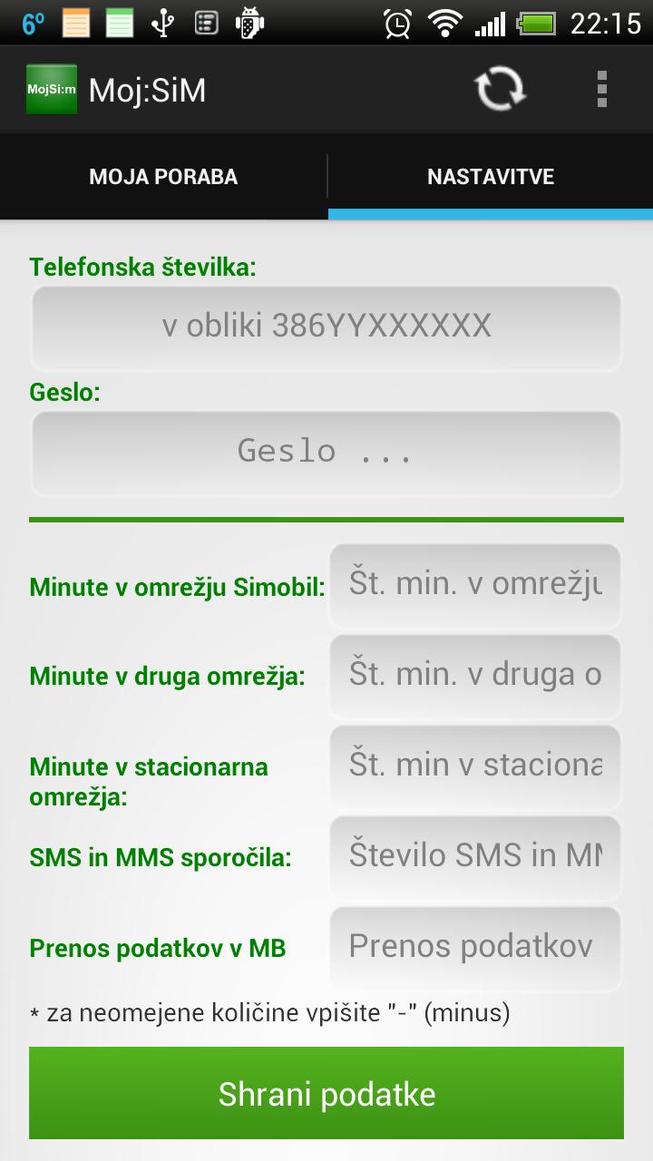 Moj Si-M (Poraba Si-M.)