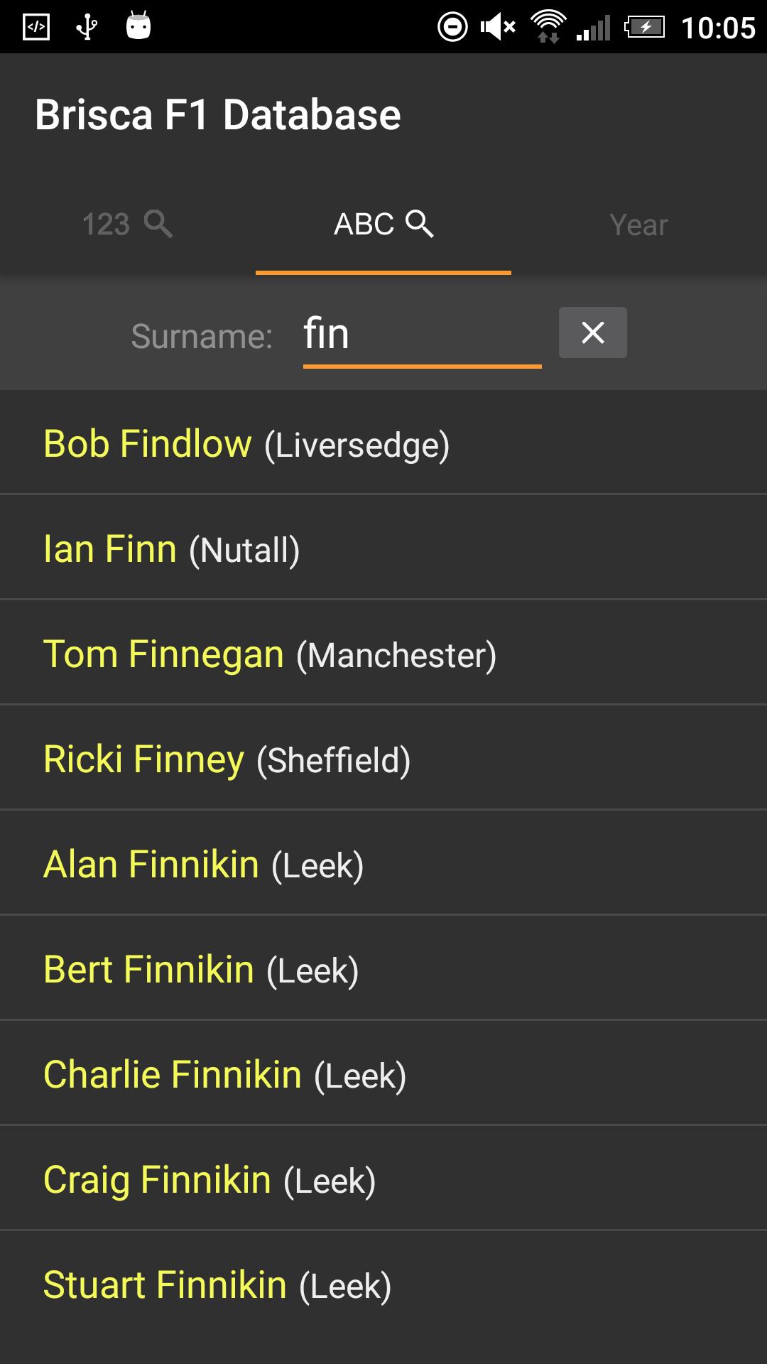Brisca F1 Stock Car Racing Database