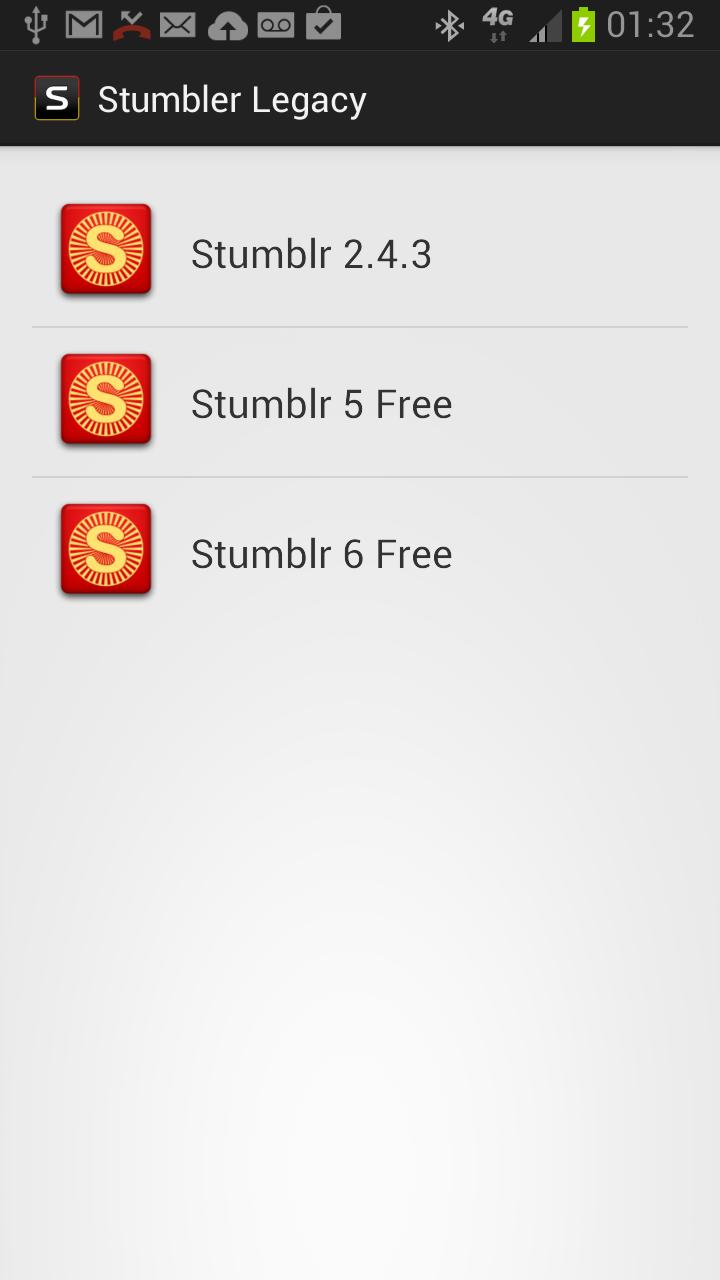 Stumbler Legacy Apps